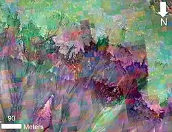 I. Seasonal Dark Flows, "Recurring Slope Linae" (RSL), on Martian slopes (2 November 2007).[47]