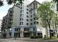 An apartment building at 1 Alliance Square.