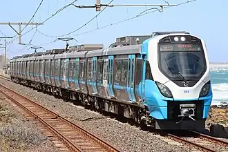 Metrorail train in Cape Town