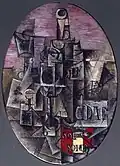 Pablo Picasso, 1912, Nature morte Espagnole (Sol y sombra), oil and enamel on canvas, 46 x 63 cm, Lille Métropole Museum of Modern, Contemporary and Outsider Art