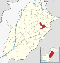 Map of Nankana Sahib District