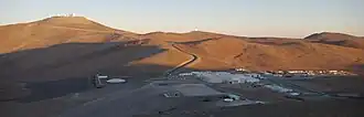 A scientific facility in a desert