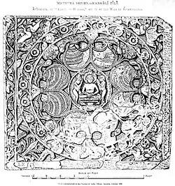 The Jina Parsvanatha ayagapata, Mathura circa 15 CE, Lucknow Museum.[54][57]