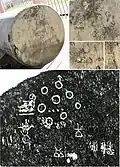 Mason marks at the base of a pillar.[46]
