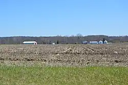 Agricultural fields in the township's southeast