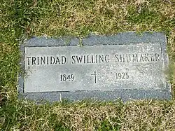 Grave of Trinidad Escalante Swilling Shumaker (1849–1925).