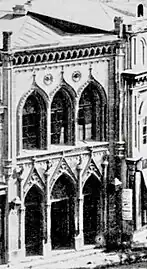 Gothic Revival - Bossel Hall on Calea Victoriei, unknown architect, c.1850