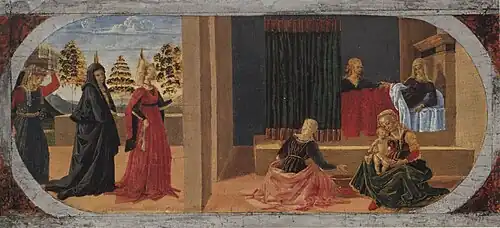 Pietro Perugino , Nativity of the Virgin ,  1472