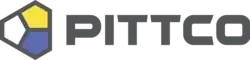 A more modern approach to the traditional pentagon logo, with black borders