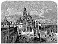 Plaza de Santo Domingo in a painting of 1862 by Hercule Catenacci and Désiré Charnay.[5]