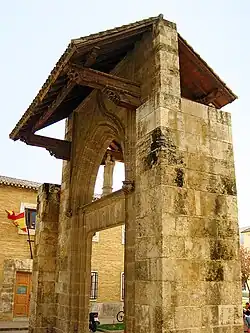 Gothic portal of the first building.