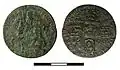 Gun money crown (base metal) of James II (1695)
