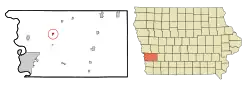 Location of Underwood, Iowa
