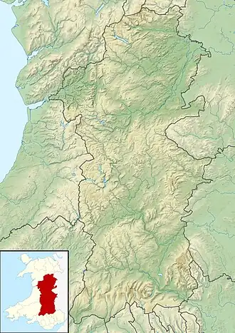 Cefn Carnedd is located in Powys
