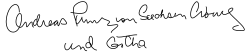 Andreas Prinz von Sachsen-Coburg und Gotha Herzog von Sachsen's signature