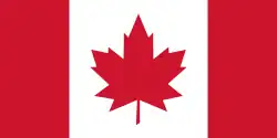 An intermediate manufactured prototype of the 1964 Parliamentary flag committee's final selection. (1964)