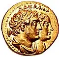 King of Egypt Ptolemy II and his sister Arsinoe II.