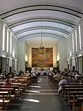 Interior view; the fresco behind the altar is by Luigi Montanarini [it].