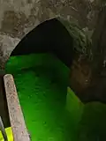 The underground water cistern.