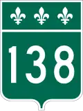 Route 138 marker