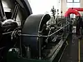 Looking towards the flywheel.