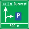 Presignaling on the highway for parking