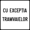 Except tramways
