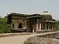 Facing the mosque and entrance, Rajon Ki Baoli
