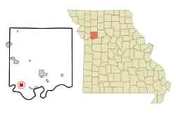 Location of Orrick, Missouri