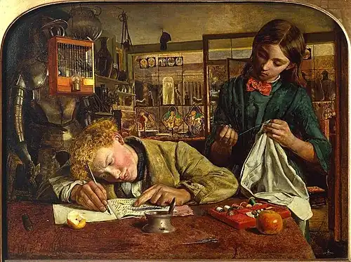 Kit's Writing Lesson by Robert Braithwaite Martineau