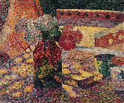 Robert Delaunay, c.1907, Nature morte au vase de fleurs, oil on canvas, 46.4 x 55 cm