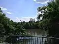 The personal flag of then Crown Princess Margareta of Romania flying over the palace