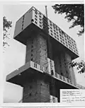 The Residency on June 17, 1974, being built using the top-down construction method.