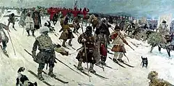 Muscovite campaign against the Lithuanians, a painting by Sergei Ivanov (1903)