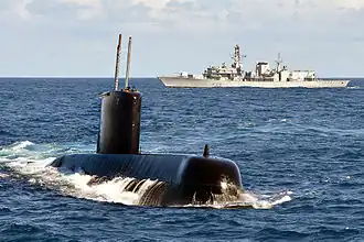 South Africa's Charlotte Maxeke with Britain's HMS Portland in 2014