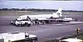 SAS Caravelle at Singapore International Airport, photographed February 1969 × July 1971.