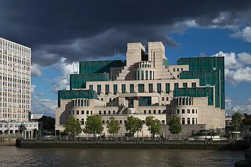 The SIS Building in London, UK, by Terry Farrell (1994)