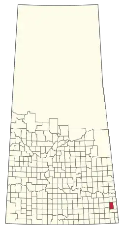 Location of the RM of Walpole No. 92 in Saskatchewan