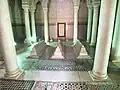 Chamber of the Twelve Columns; the middle tombstone is that of Ahmad al-Mansur