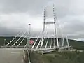 The E 75, the Sami Bridge on the Norwegian–Finnish border in the Utsjoki village