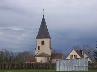 The church in Saint-Aubin-sur-Loire