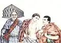Saint Caesarius deacon converts the Roman consul Leonzio.