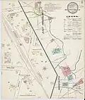 1885 map of the station area