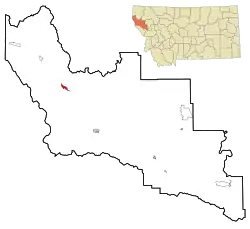 Location of Trout Creek, Montana