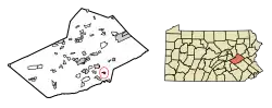 Location of Deer Lake in Schuylkill County, Pennsylvania
