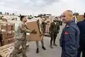 Blinken distributing USAID during 2023 Turkey–Syria earthquakes