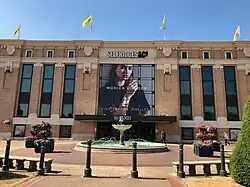 The facade of the Selfridges department store has been designed to resemble its Oxford Street namesake.
