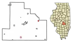 Location of Windsor in Illinois