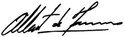 Signature of Albert II
