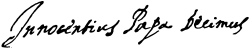Innocent X's signature